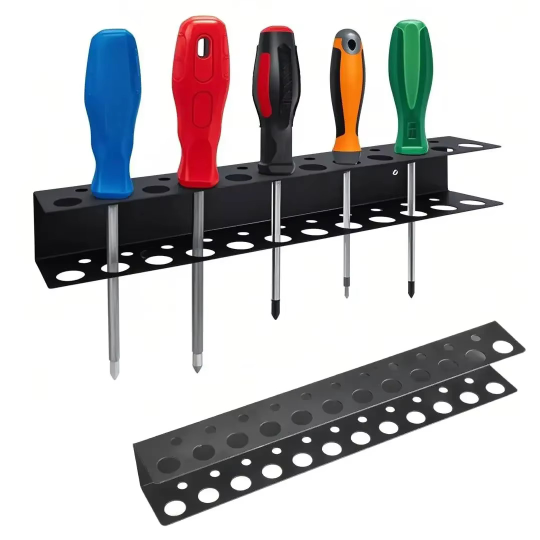 Wall Mount Tool Rack Holder Screwdriver Organizer Hanger Shelf For Storage