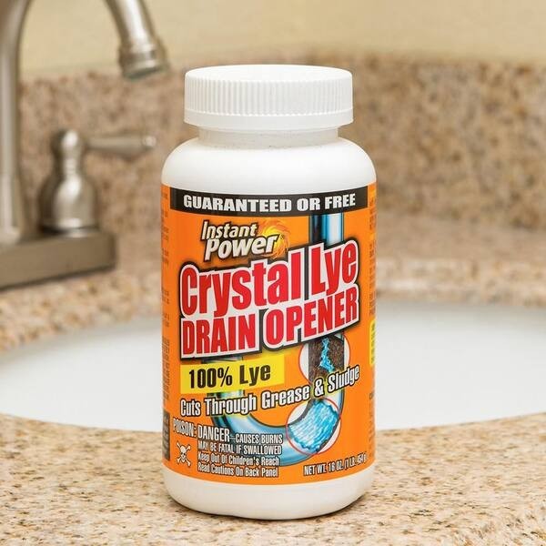 2 Pack Instant Power Crystal Drain Opener 16oz Cuts Through Clogs & Soap Grease