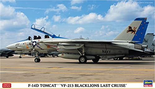 Hasegawa 1/72 US Navy F-14D Tom Cat VF-213 Black Lions Last Cruise Plastic Model