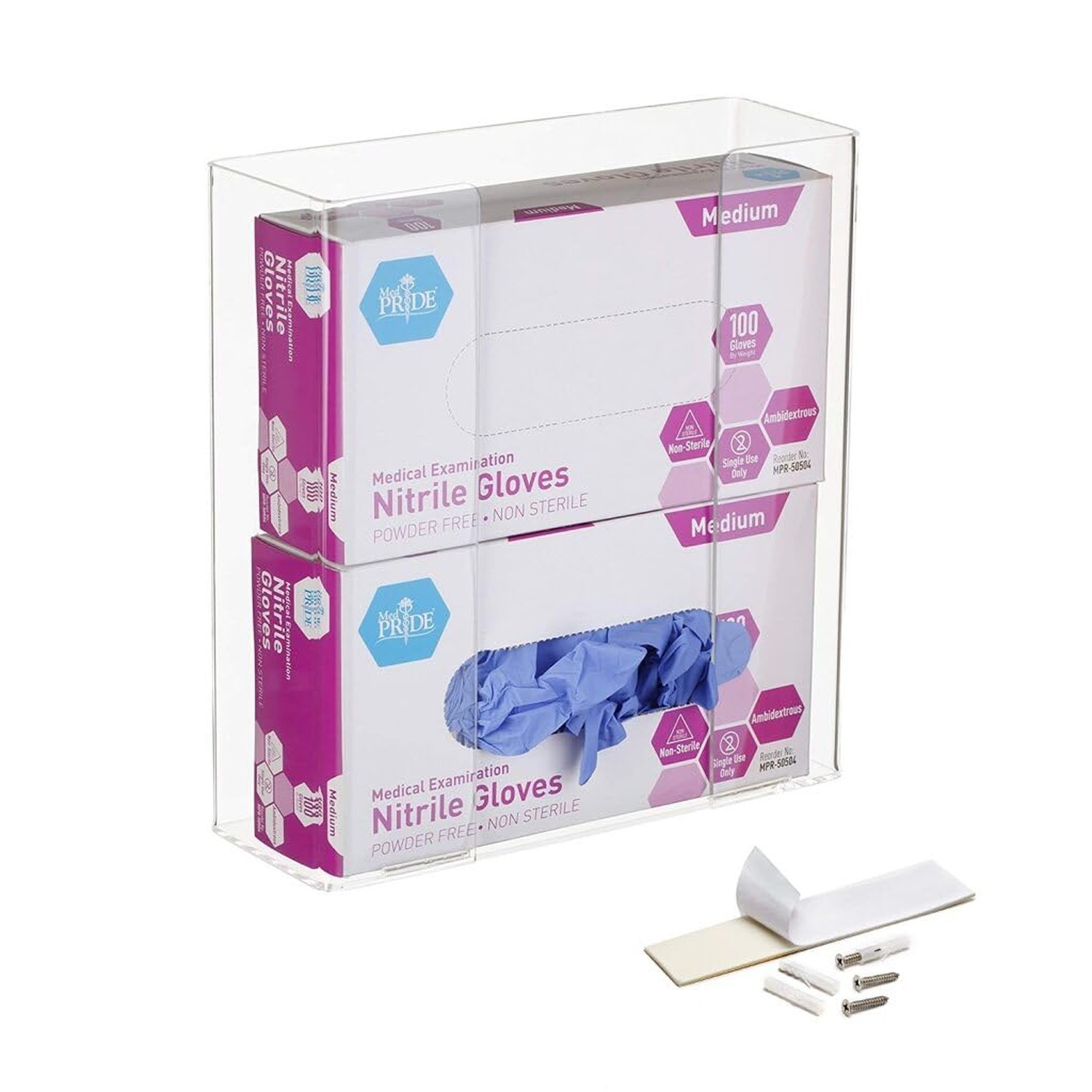 AdirMed VivaEssentials Double Glove Box Holder, Wall Mount or Free Standing C...