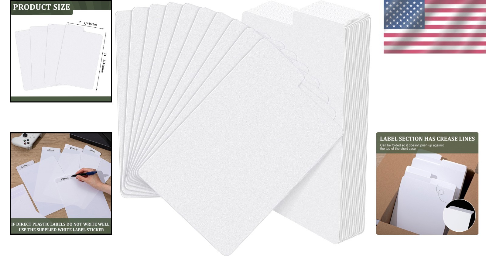 100 White Comic Book Dividers - Organize Efficiently!