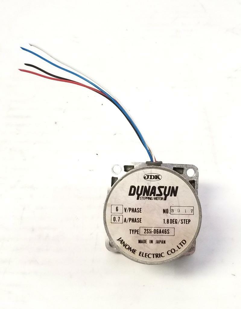 Janome Electric 2SH-06A46S Dynasyn Stepping Motor 1.8 Deg/Step 6 V 0.7 A