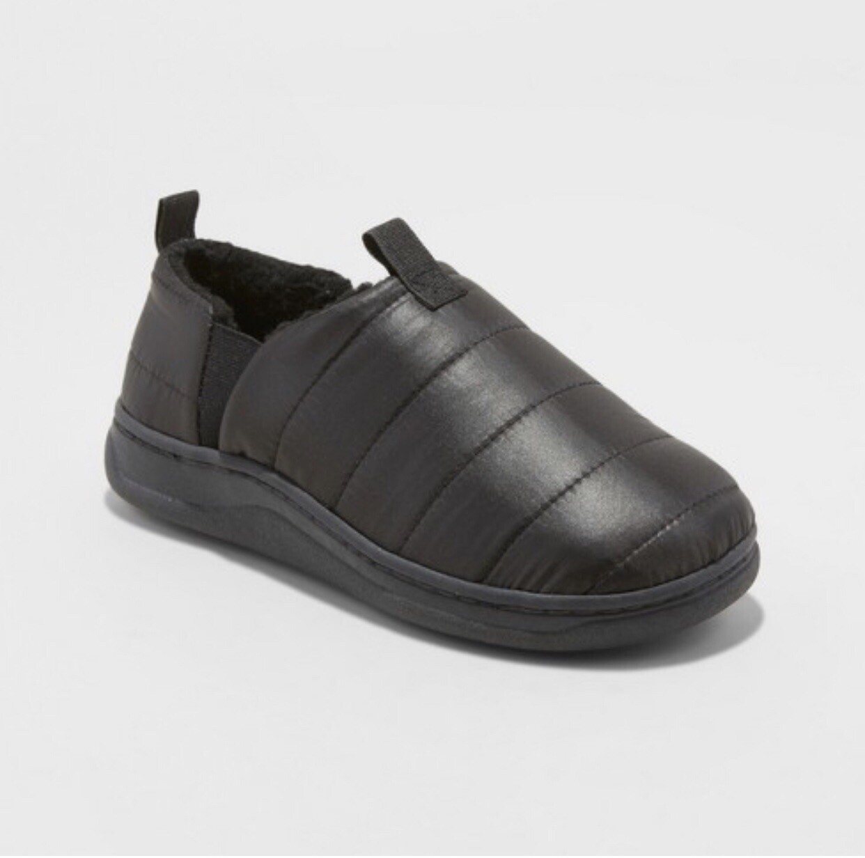 NWT Cat & Jack Boys Mikal Black Slippers