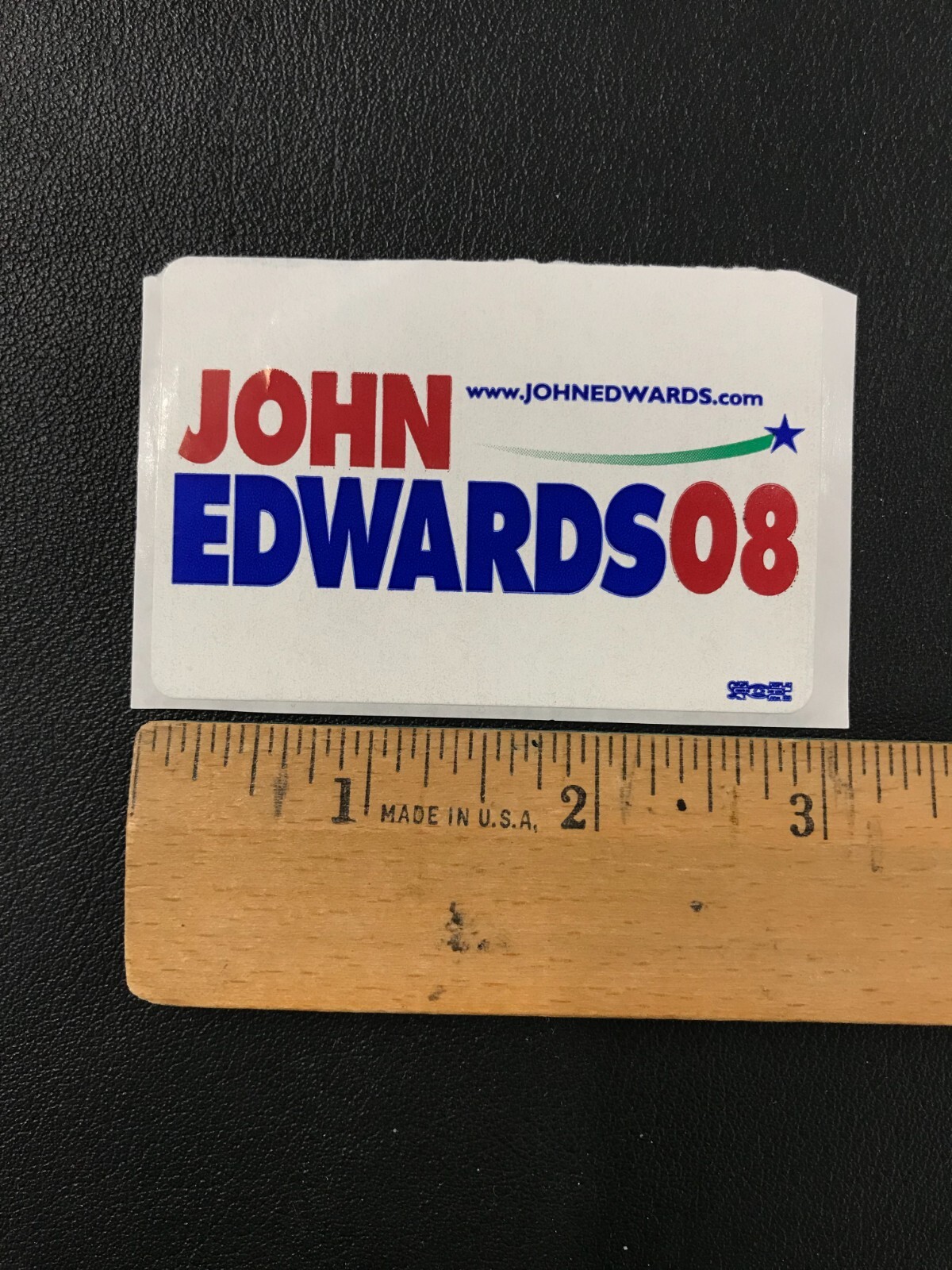 2008 Presidential Candidate John Edwards 3" Campaign Sticker