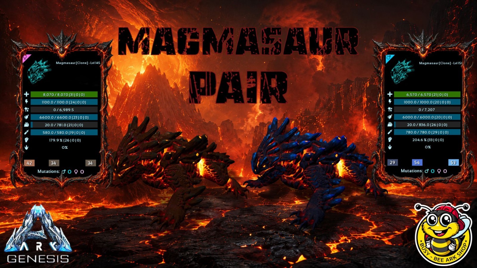 ARK-Survival-Ascended-PvE-Magmasaur-Pair-PC-XBOX-PS5-Busybee