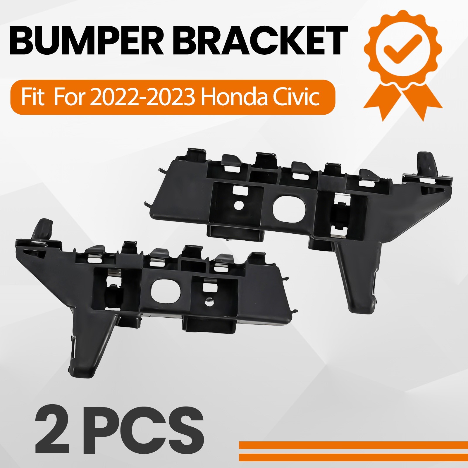 For Honda Civic 2022-2024 Left & Right Side Front Bumper Fender Bracket Set of 2