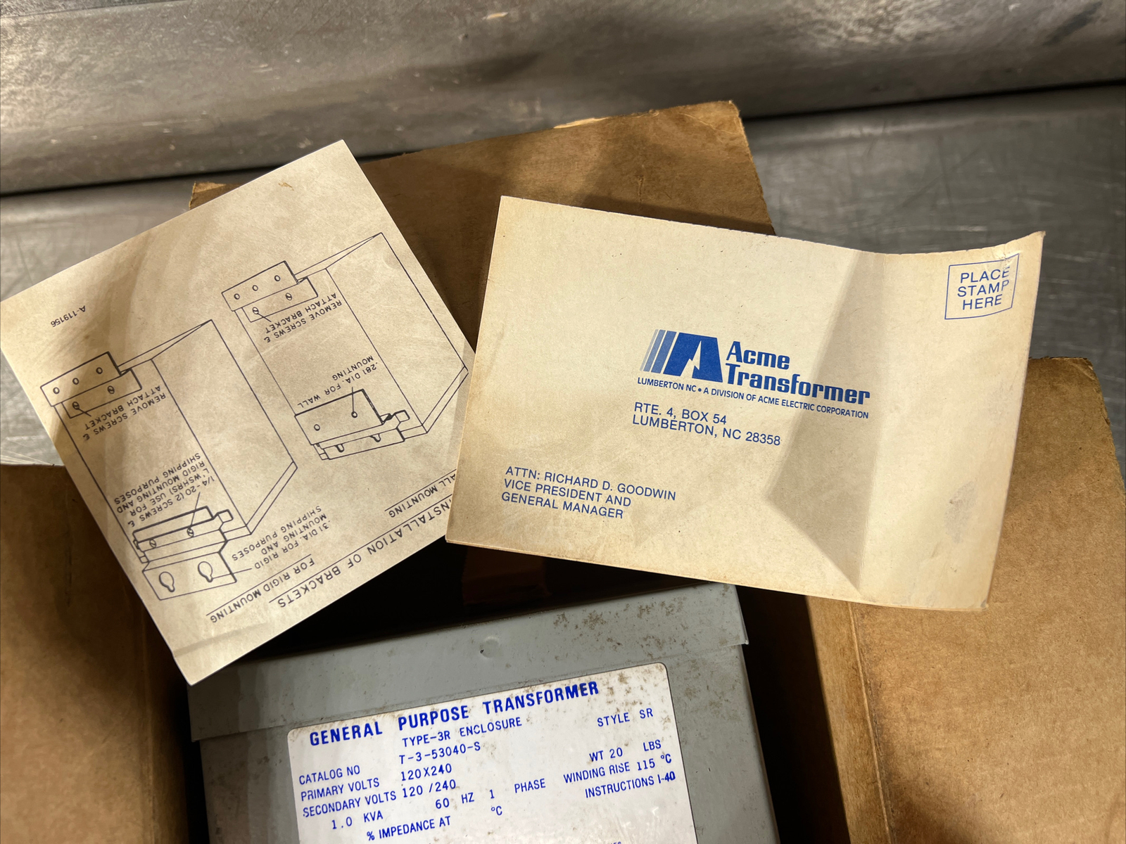 Nos Surplus ACME T-3-53040-S TRANSFORMER