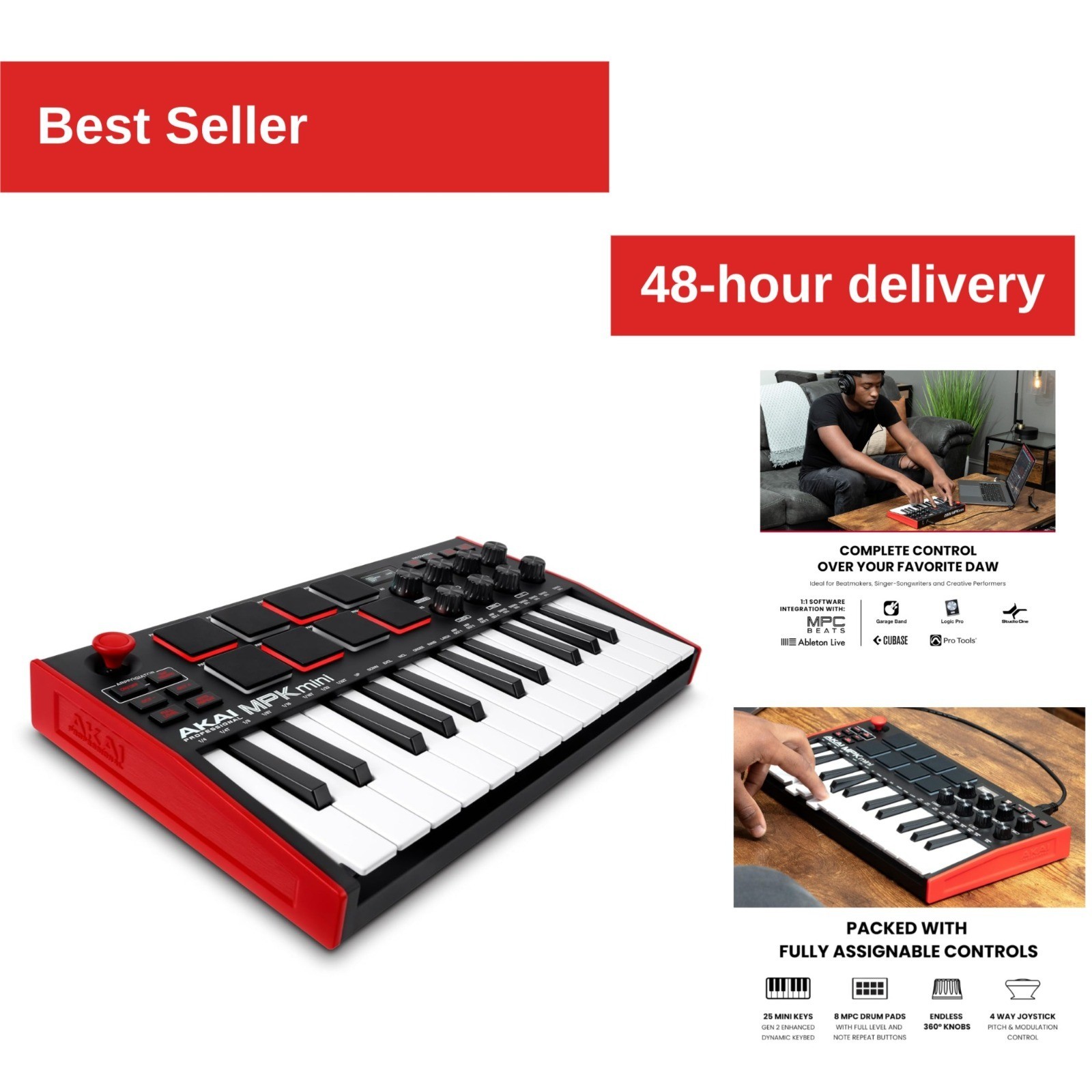 Akai Professional MPK Mini MK3 25-Key USB MIDI Keyboard Controller