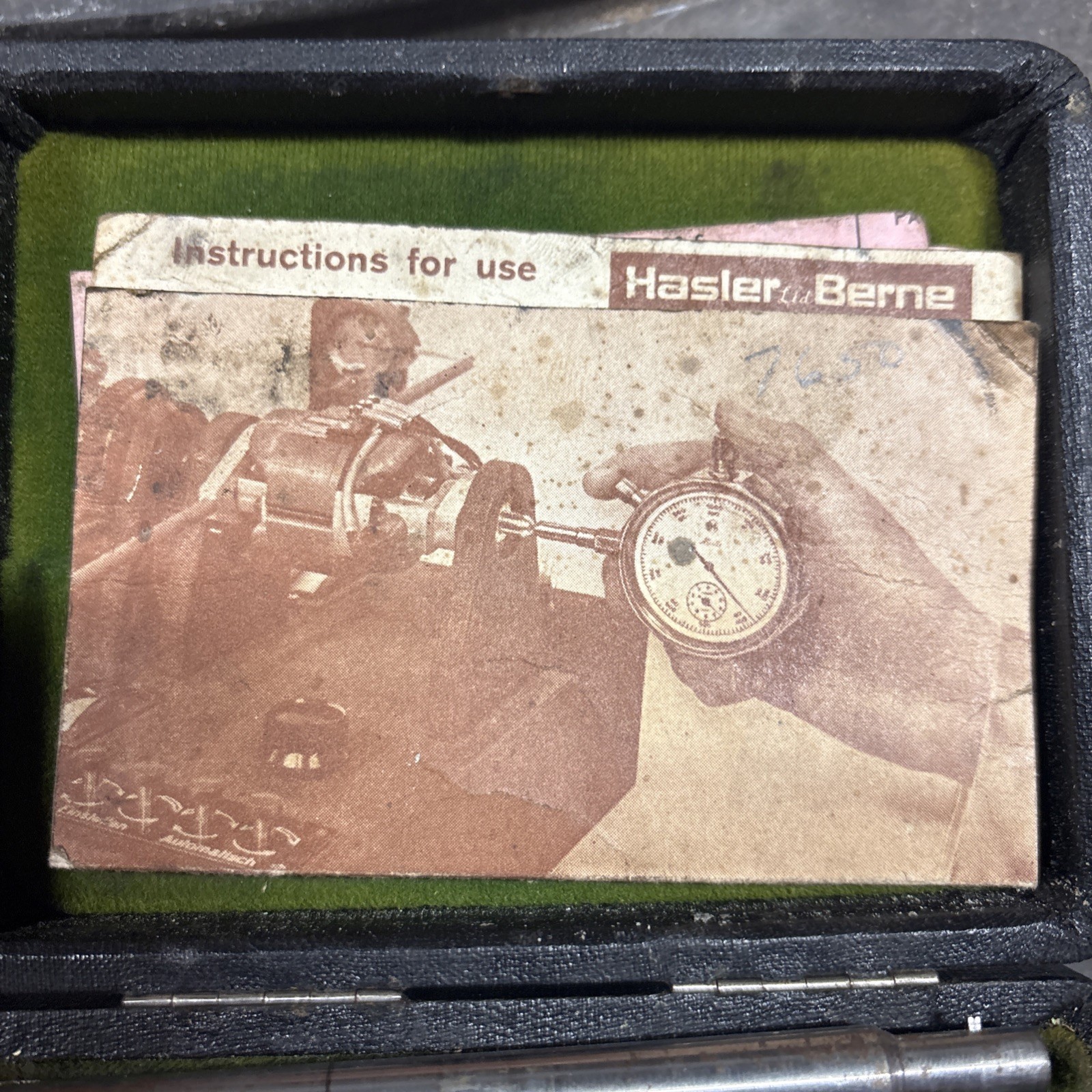 Rare hasler hand held Switzerland Tachometer speed indicator 1960's