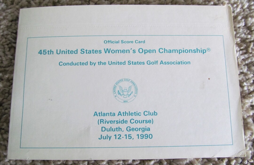 OFFICIAL UNUSED SCORECARD-1990 U.S. WOMEN'S OPEN AT ATLANTA ATHLETIC CLUB