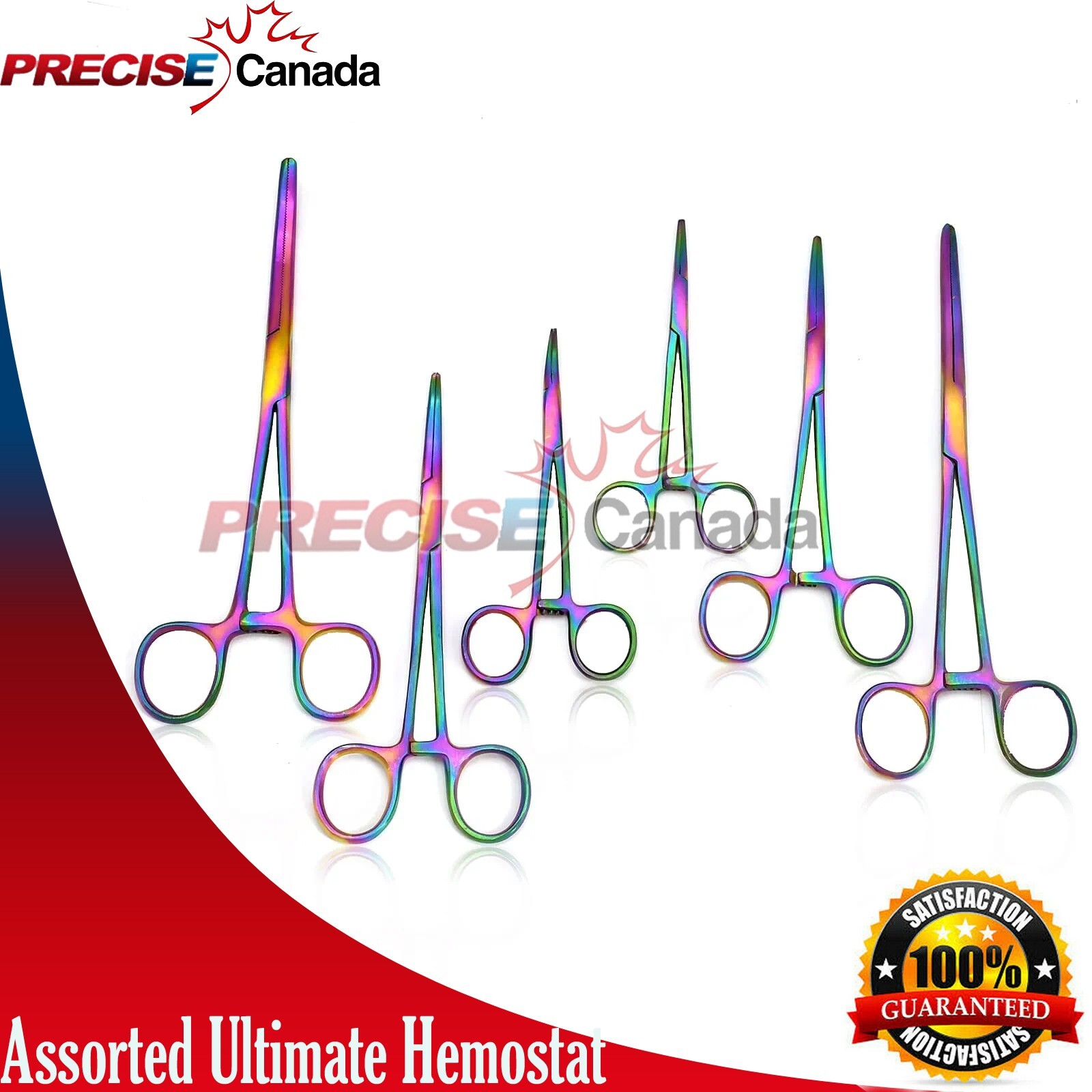 6 Ultimate Hemostat Set, Ideal, Hobby Electronics, Fishing Rainbow/ Multi Color