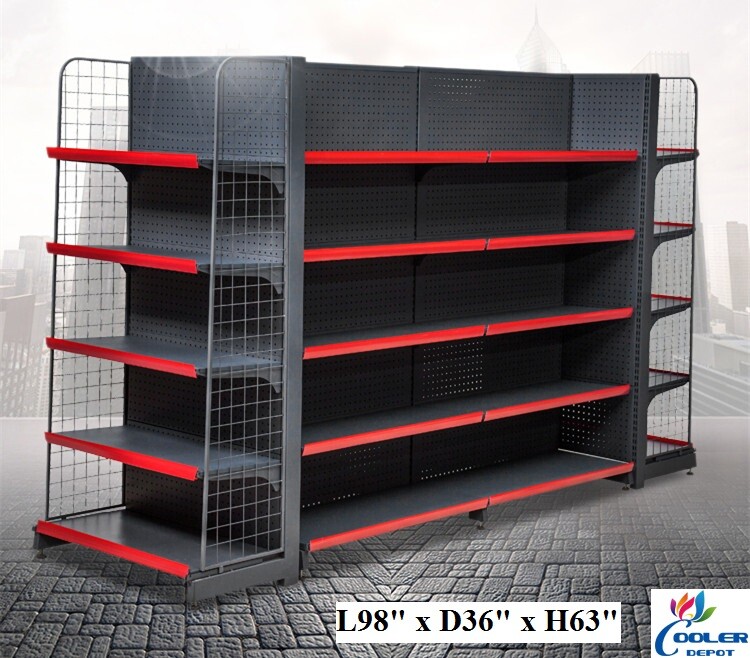 NEW 3 QTY Store Display Fixture Gondola Shelving Retail Commercial Merchandiser