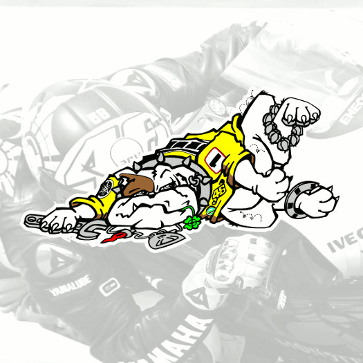 Rossi Sticker BullDog Vinyl decal #1 motogp dog autocollant Aufkleber Stickers