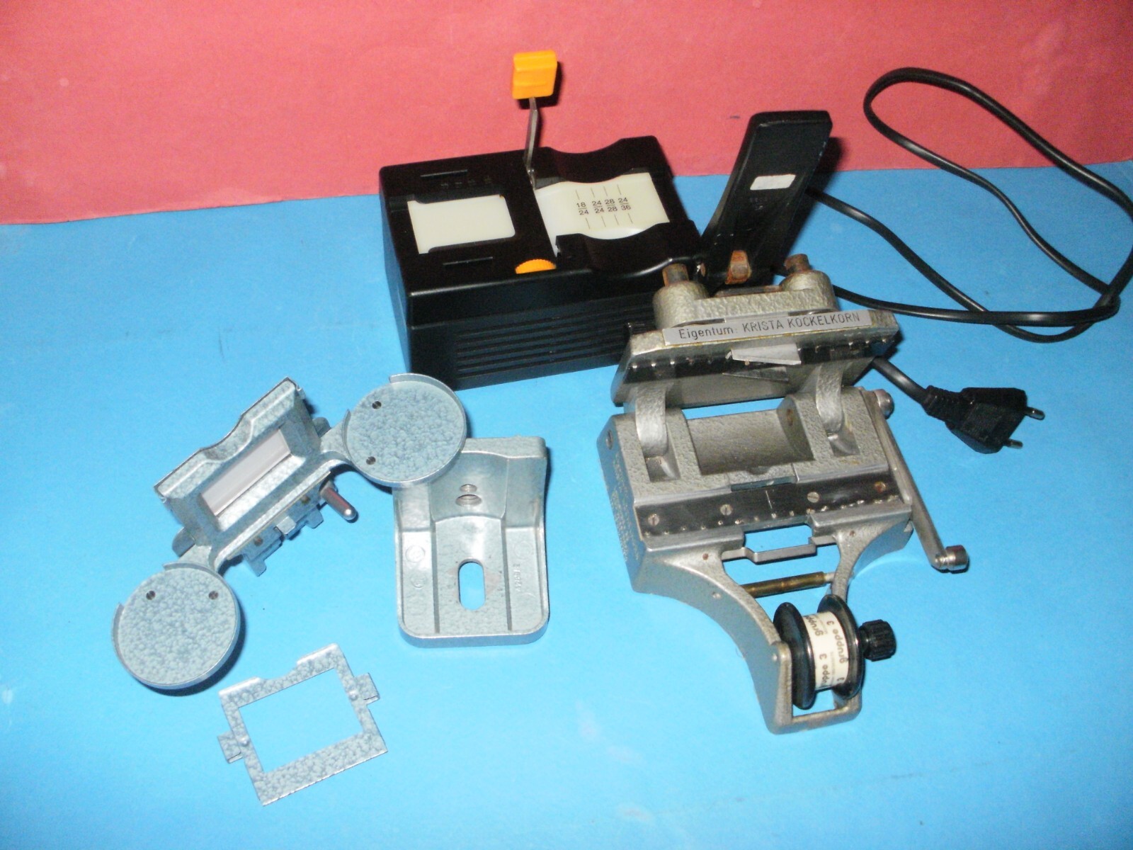 Lot of three different devices for viewing and processing slides from Germany
