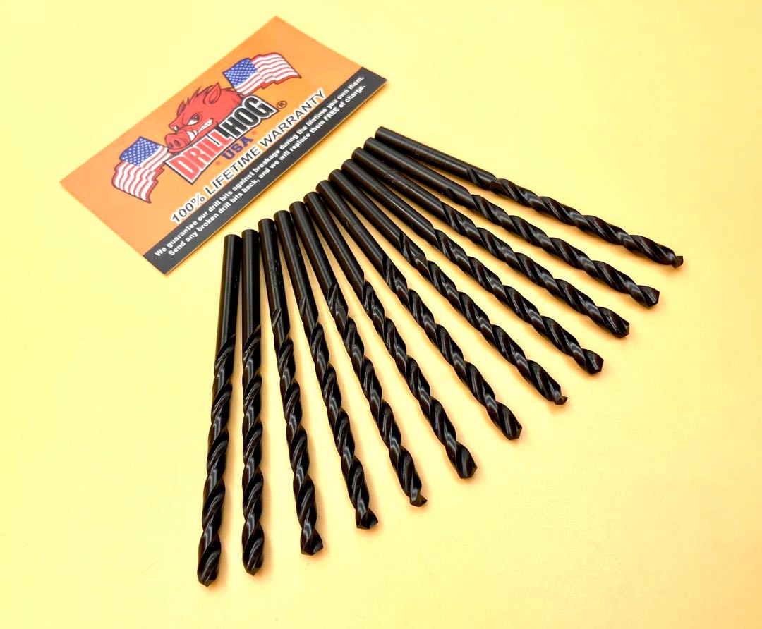 Drill Hog® #25 Drill Bit #25 Number Bit Molybdenum M7 Lifetime Warranty 12 Pack
