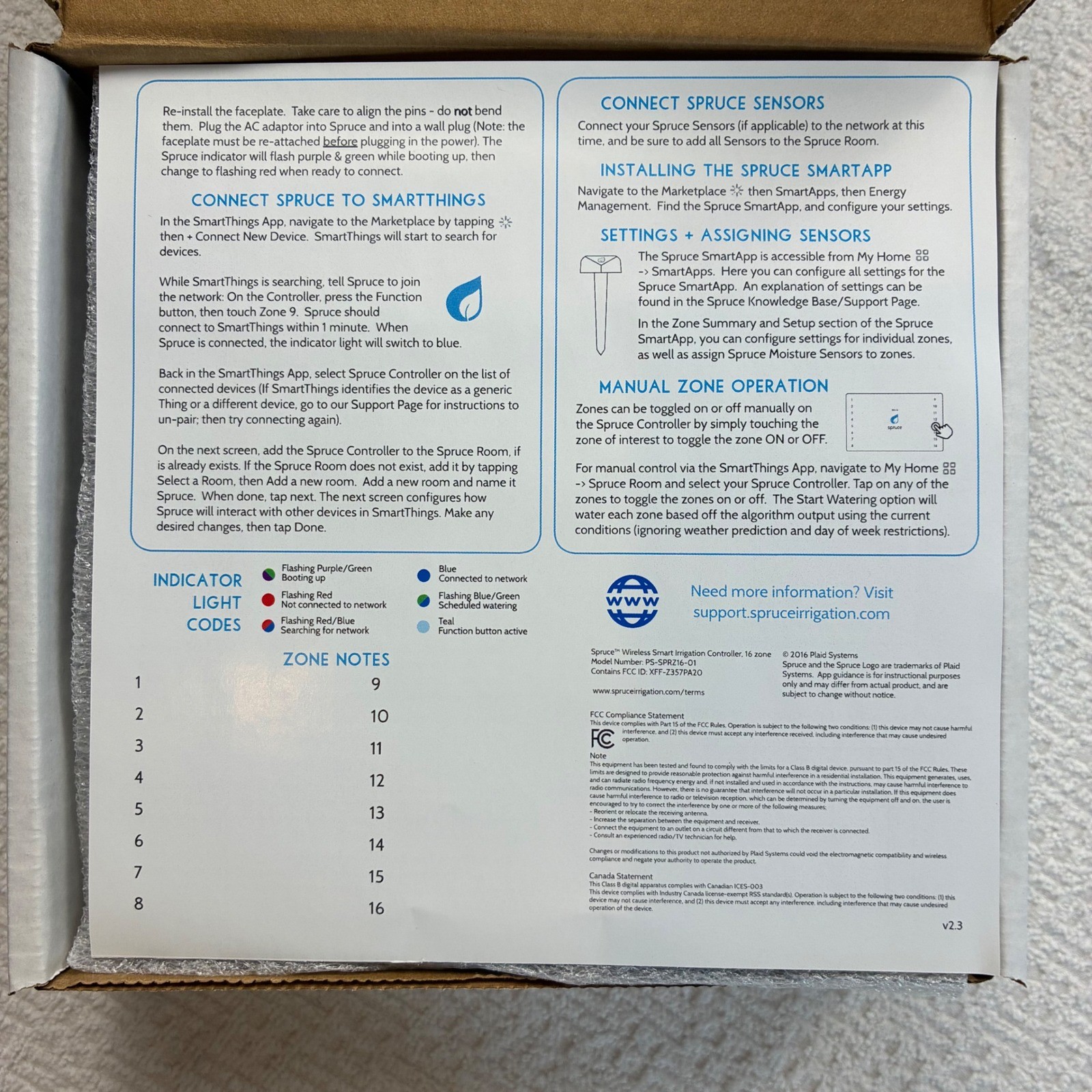 Spruce 16 Zone Smart Irrigation Controller PS-SPRZ16-01 Wireless NIB
