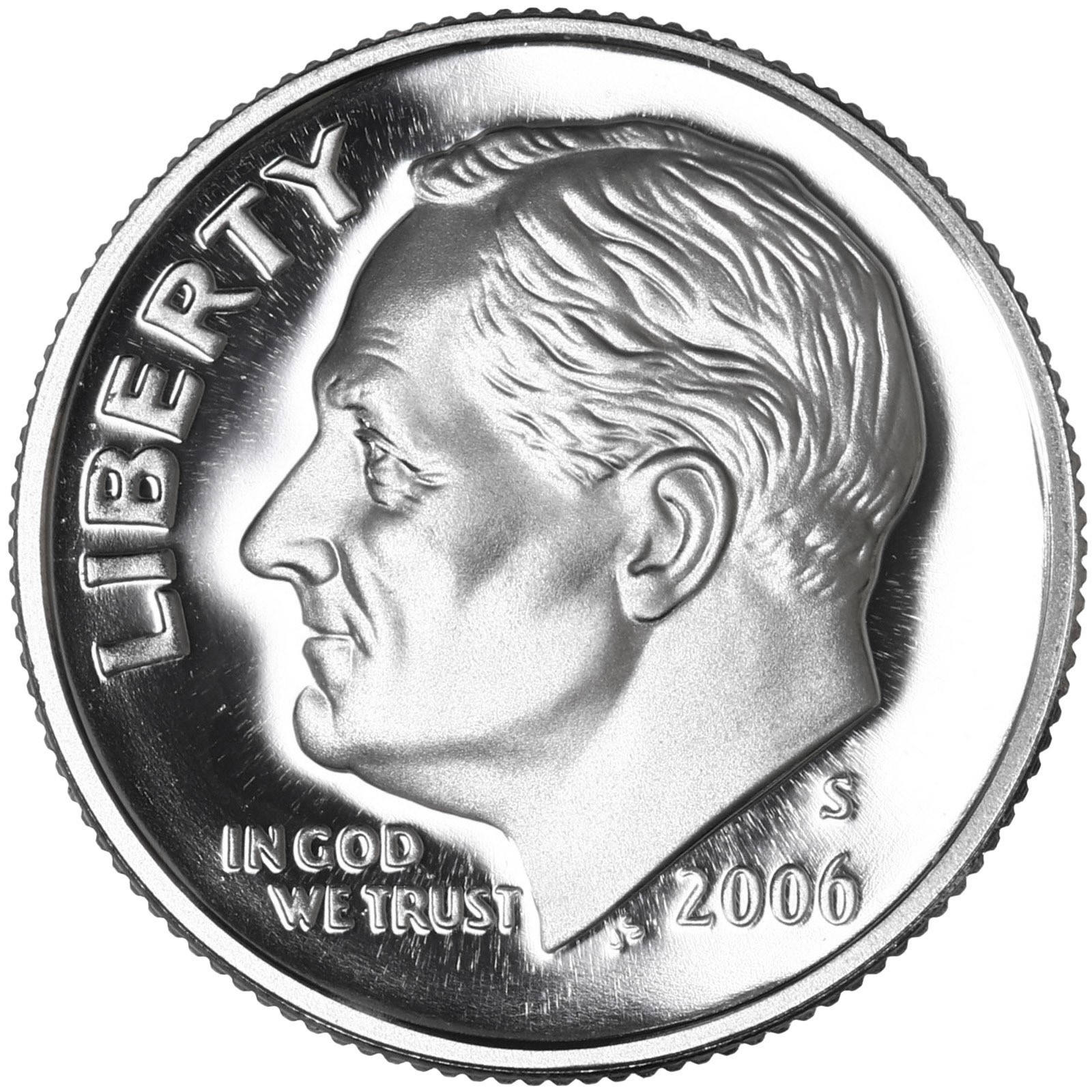 2006 S Roosevelt Dime Gem DCam Proof CN-Clad