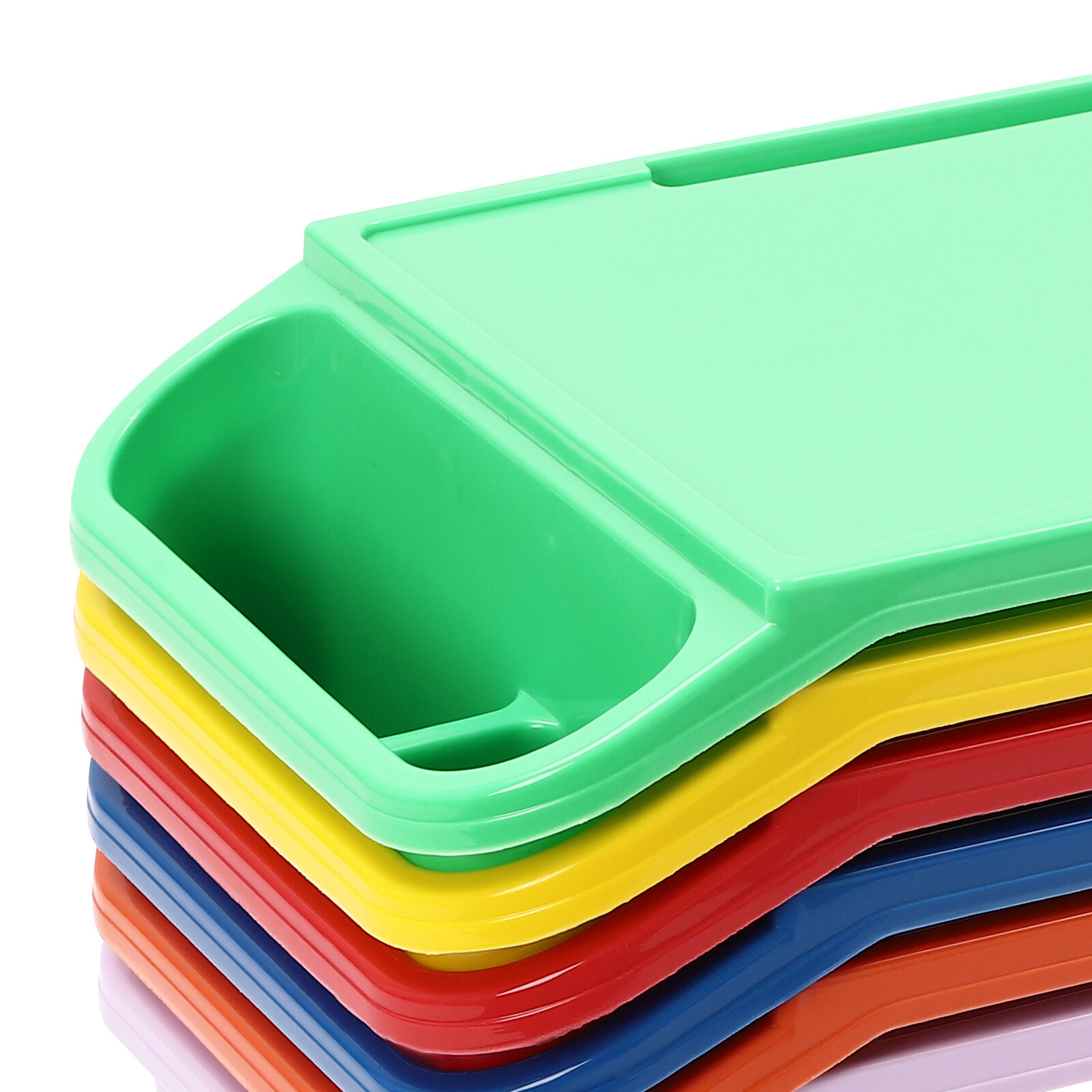 6 Pack Kids Lap Desk Tray Rectangular PP Writing Eating Game Classroom