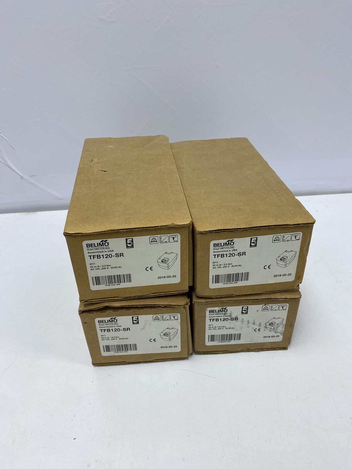 Belimo TFB120-SR Damper Actuator, 22 in-lb [2.5 Nm], Spring return
