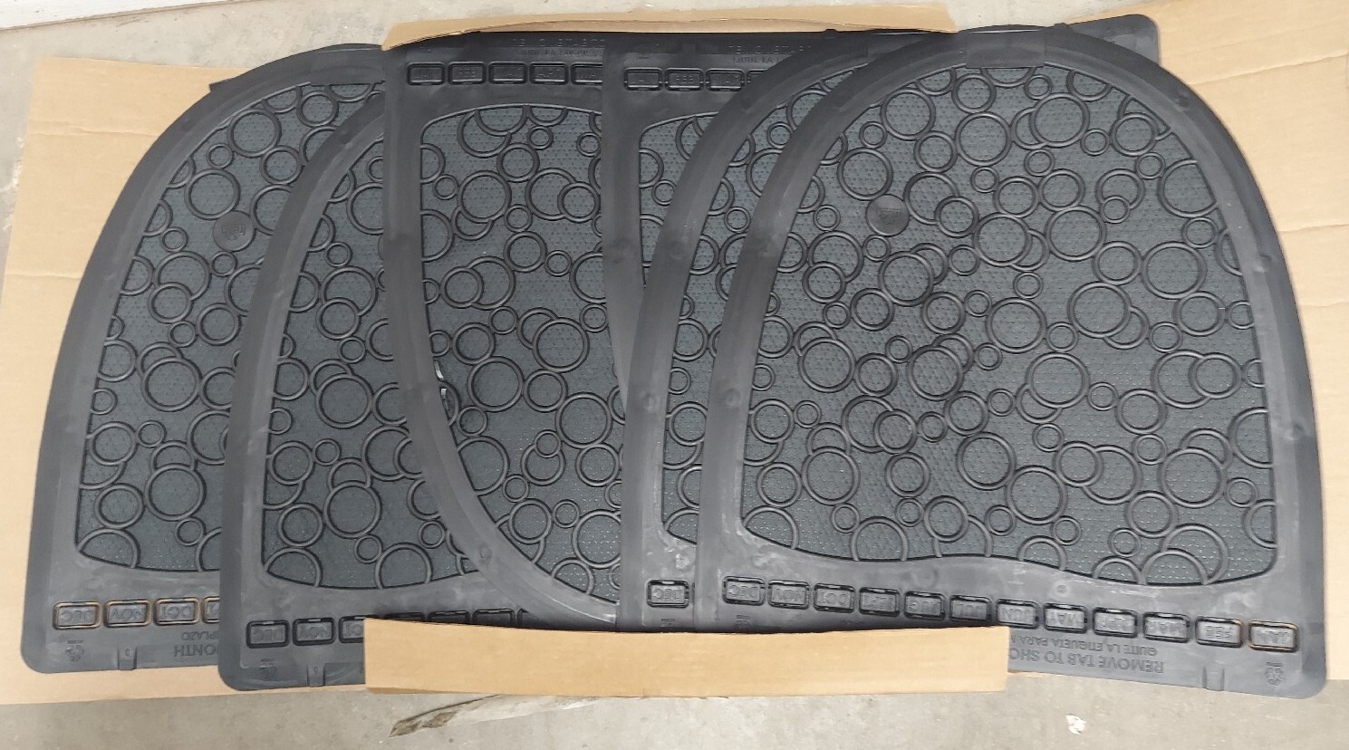 Box of 6 - P‑Shield, 2.0 Urinal Mats, Black/Black