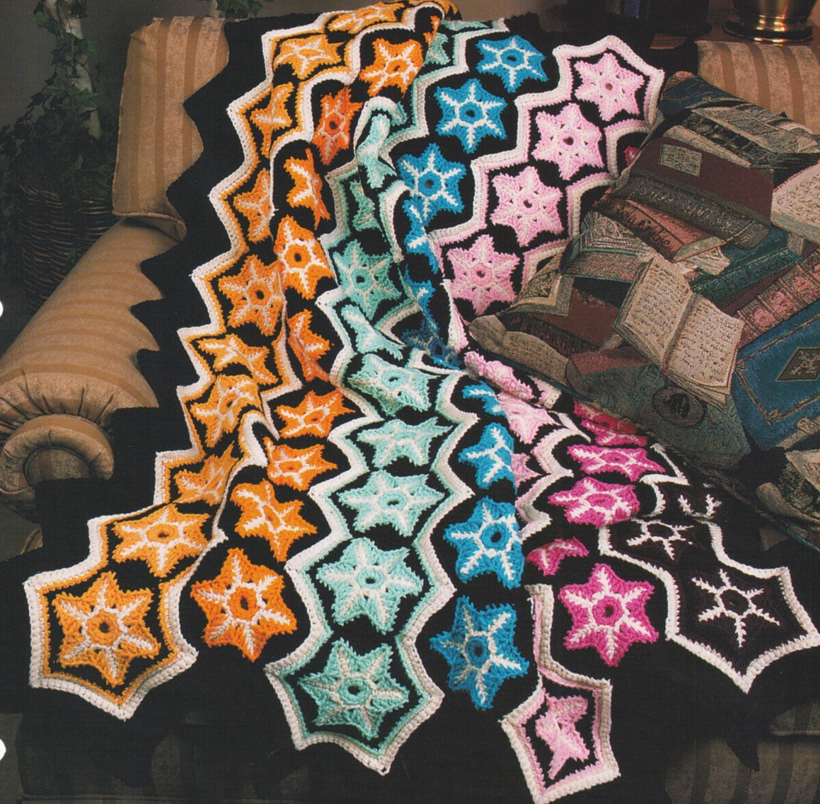 Crochet Afghan Pattern STARFIRE RIPPLE Instructions Annie's