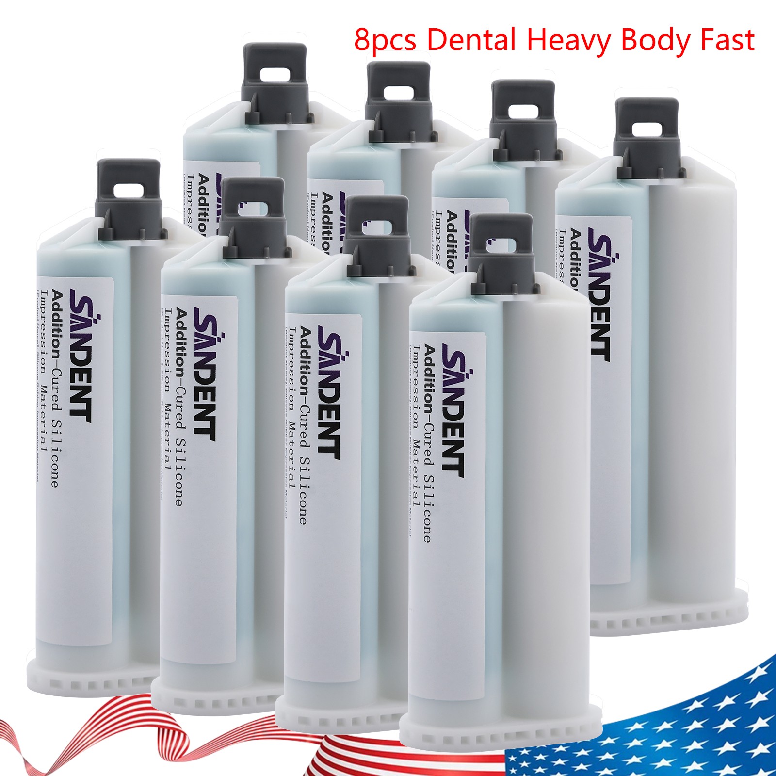 Box of 8 SANDENT Heavy Body Fast Set Impression Material VPS, Dental PVS