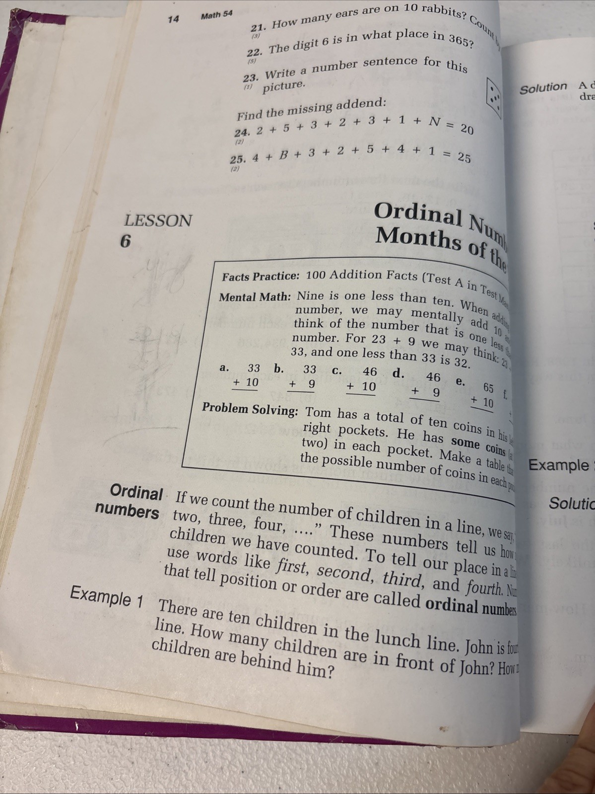 Saxon Math 54: An Incremental Development 2nd Edition Stephen Hake - Rough Shape