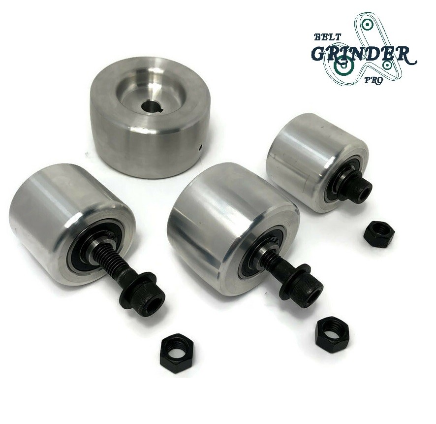 Belt Grinder 2"x72" wheel set grinder 4" Drive 5/8" bore 3" track 2.5" Idler