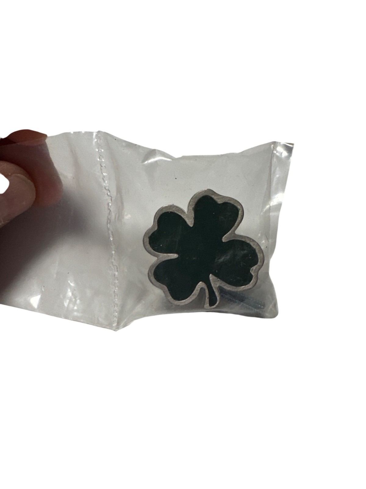 Longaberger Shamrock Knob Replacement Green Clover Shape Drawer Pull W/ Hardware