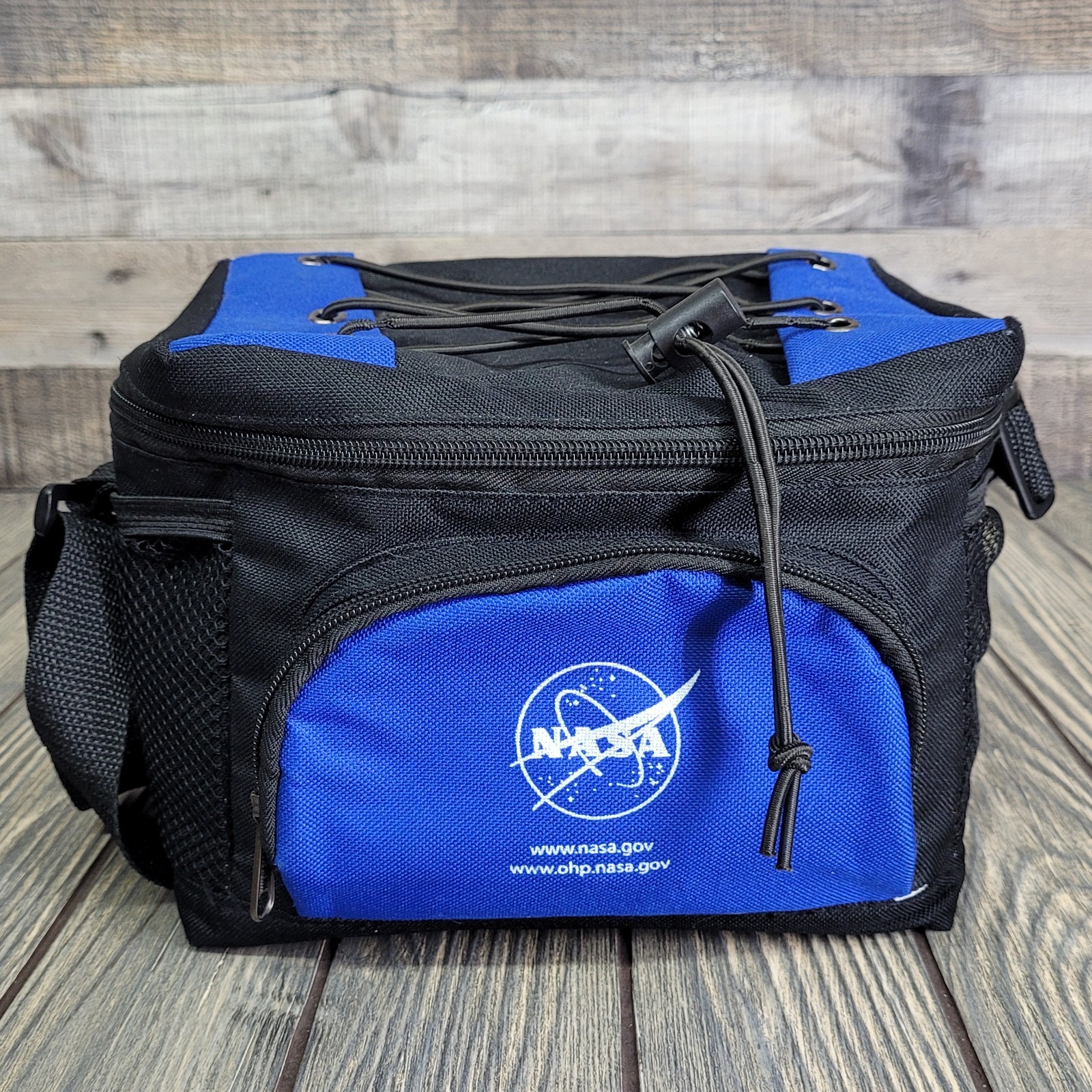 NASA Logo Promo Lunchbox Soft Sided Cooler Employee Vendor Swag Giveaway Blue VG