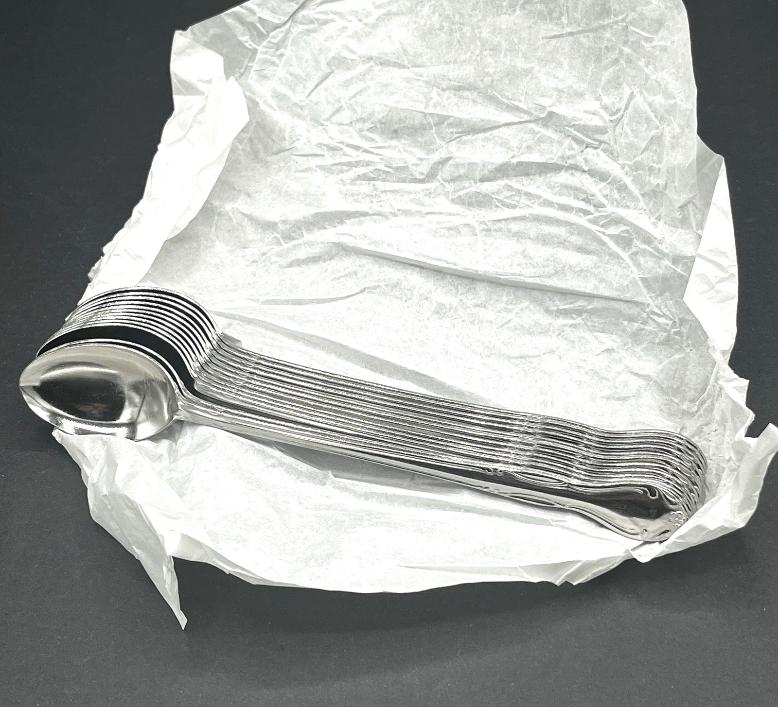 Update International Iced Teaspoons 8" Claridge Set of 12 Stainless 18-0 Japan