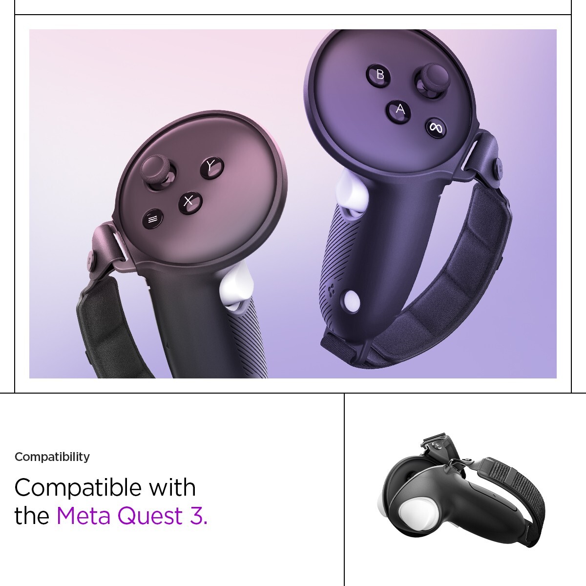 Spigen [Silicone Fit] Controller Grips Case | for Meta Quest 3