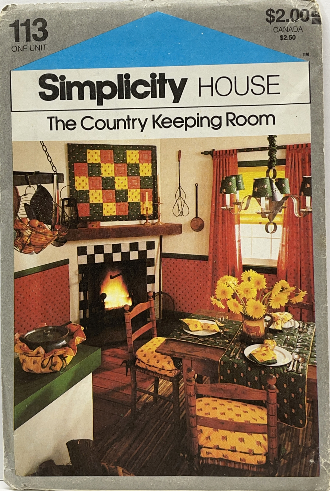 Simplicity House Pattern 113 One Unit Country Keeping Room 1979 Vintage Uncut