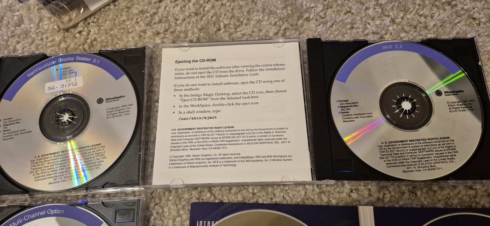 SGI Silicon Graphics IRIX Software Lot , Untested