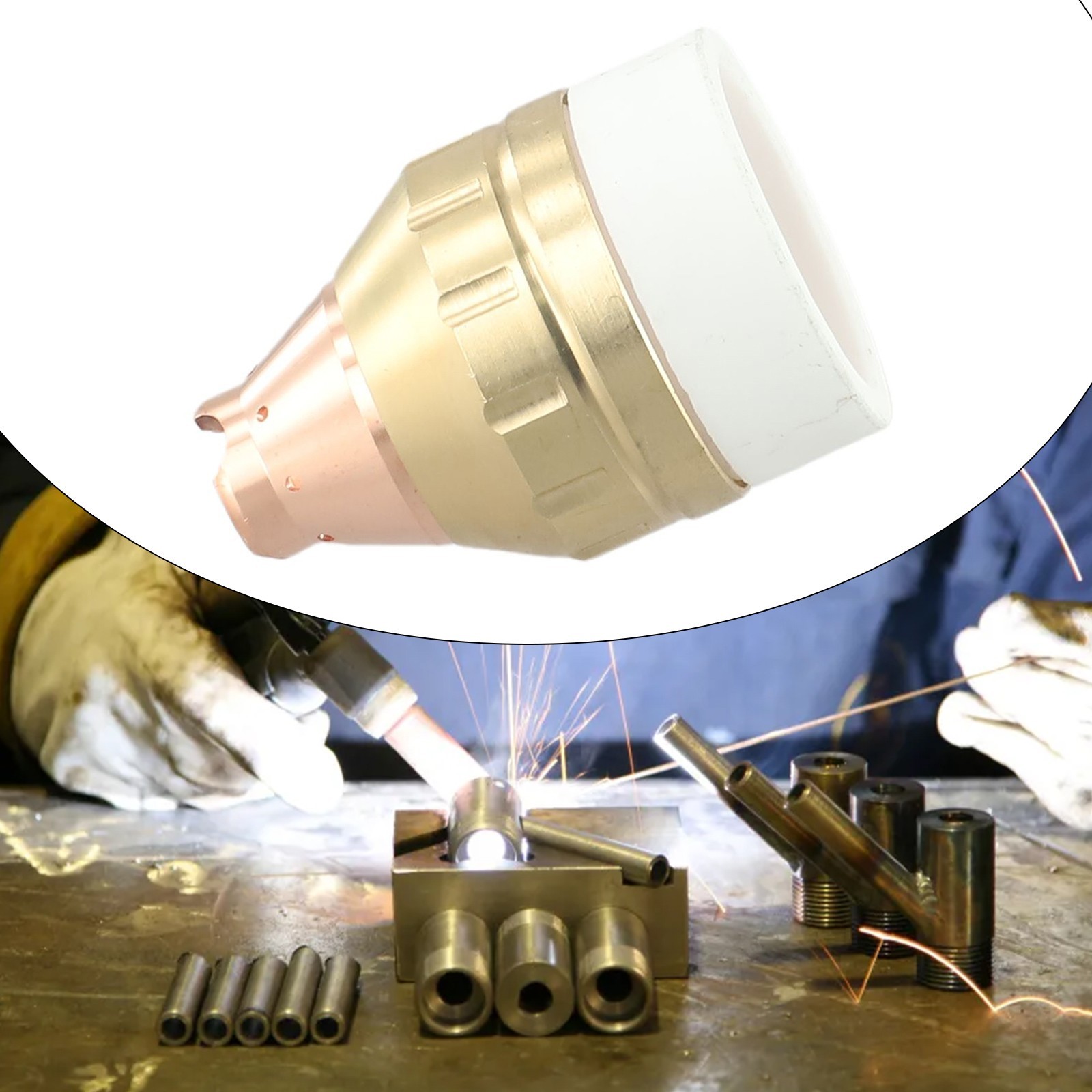 Long lasting Durability with Protective Cover for P80 Plasma Cutter Tips