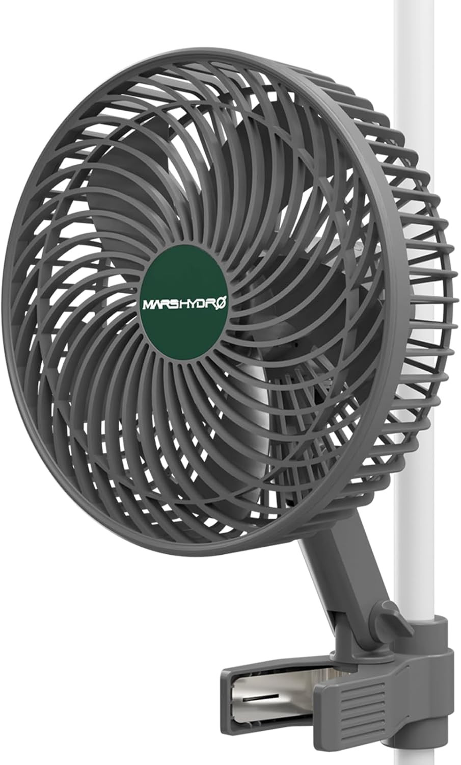 Mars Hydro M6 Grow Tent Fan, 10 Speeds Powerful Oscillating Clip Fan with Low No