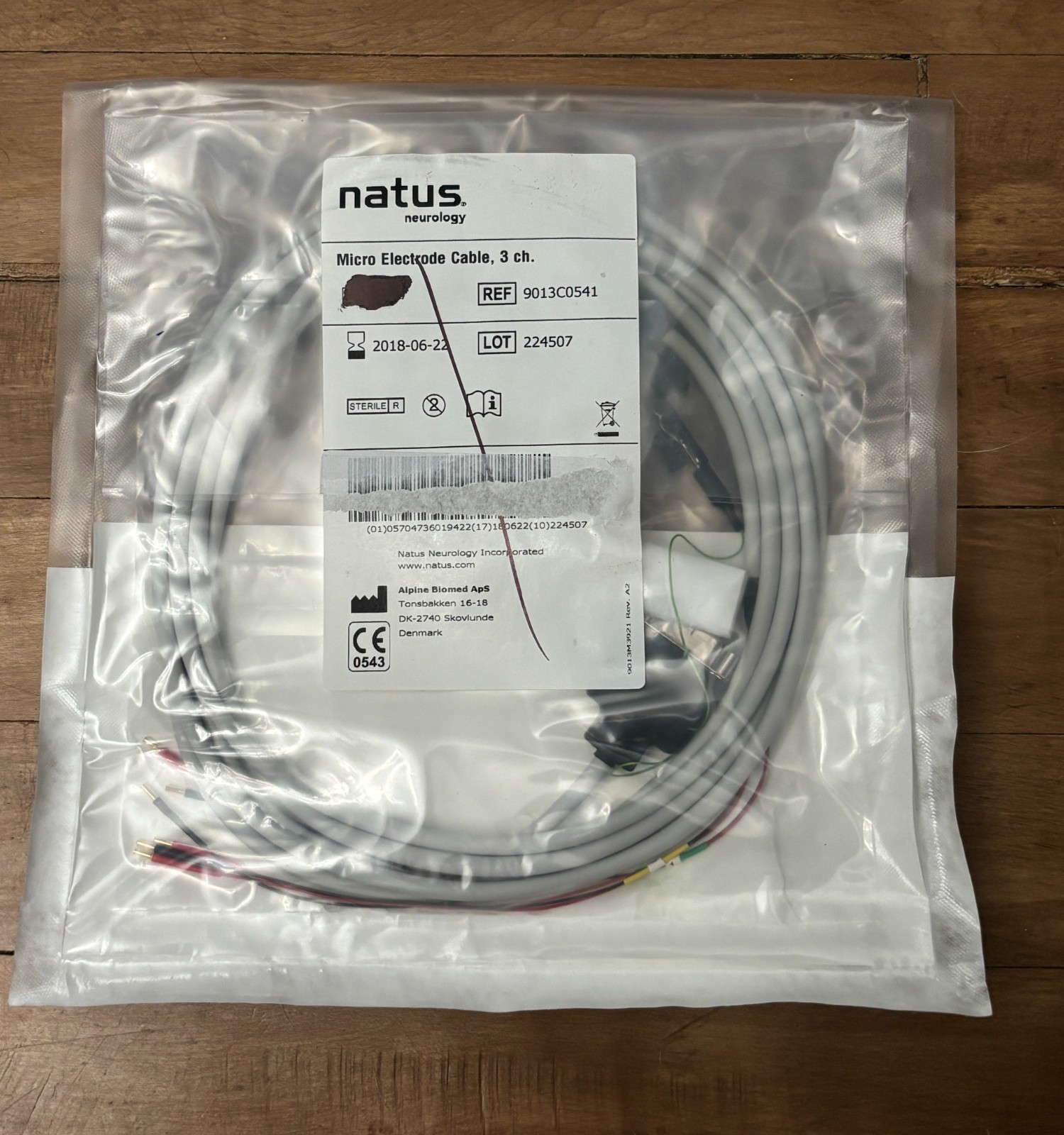 NEW! Natus Micro Electrode Cable (3 channel) 9013C0541
