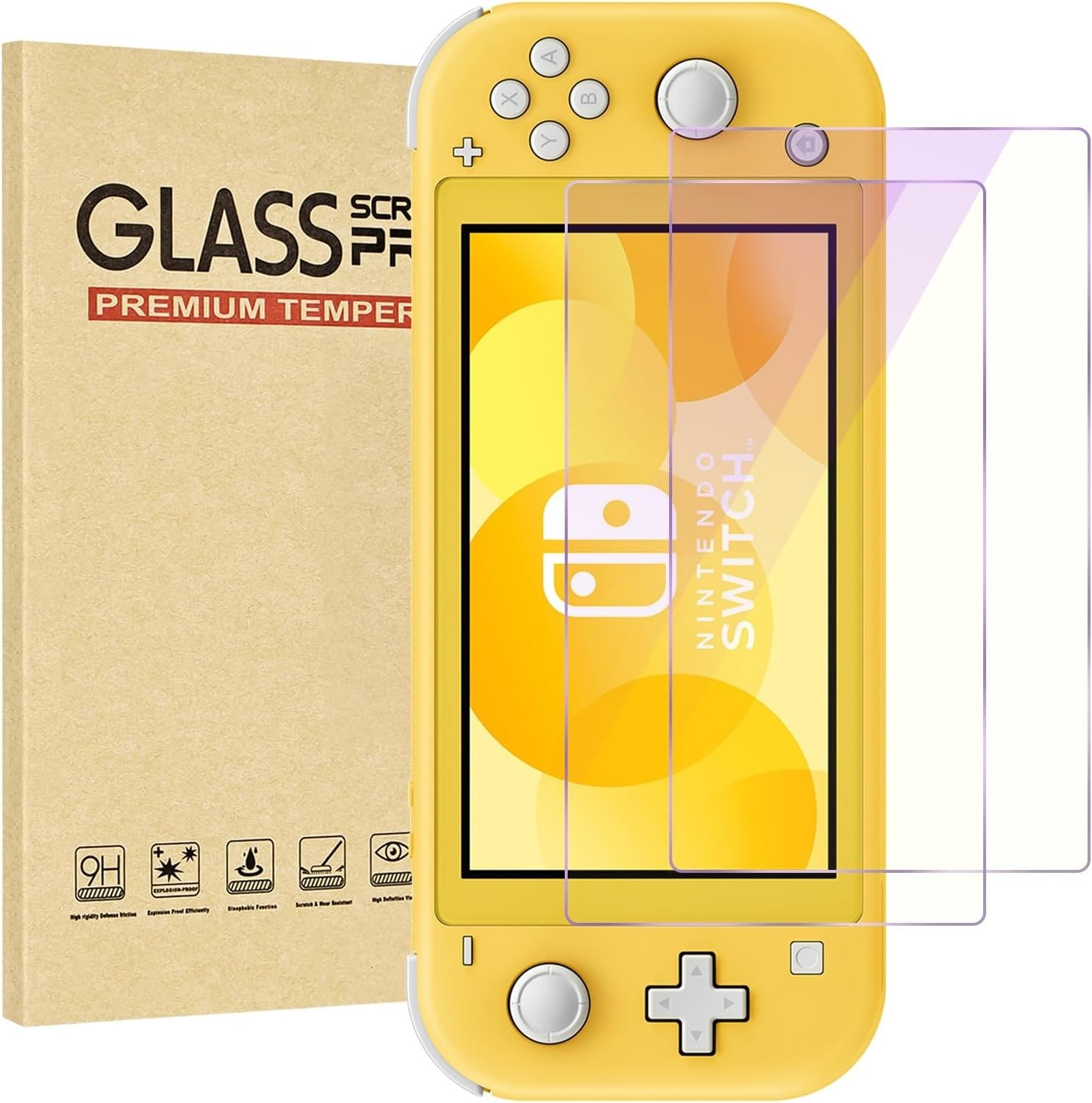 2-Pack Tempered Glass Screen Protector for Switch Lite 5.5 - Blue Light Blocking