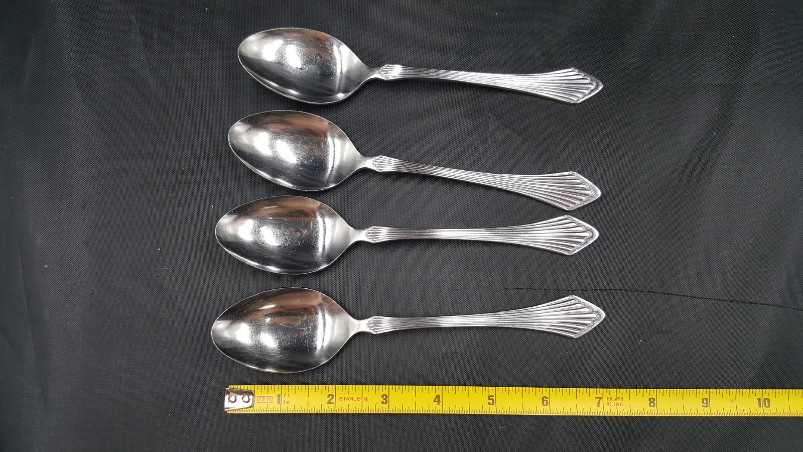 4 Towle  Primavera Stainless PLace Soup Spoons