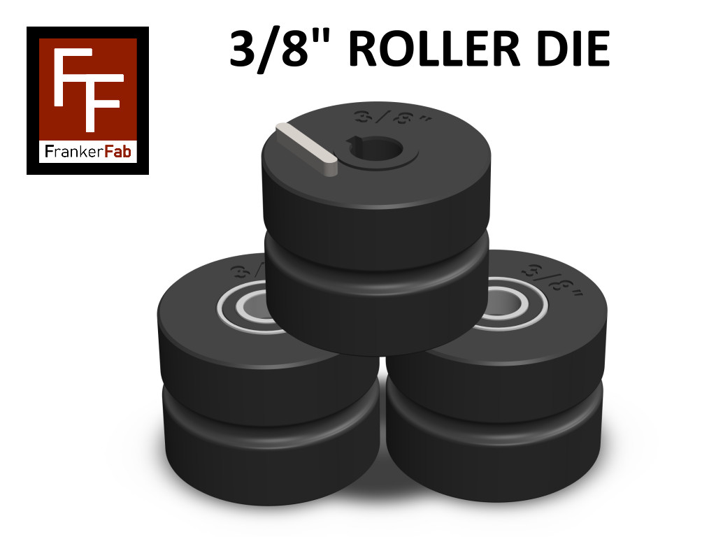 TR60 Tube Roller Dies, 3/8” Round Tubing for TR-60 Bender, Full Set