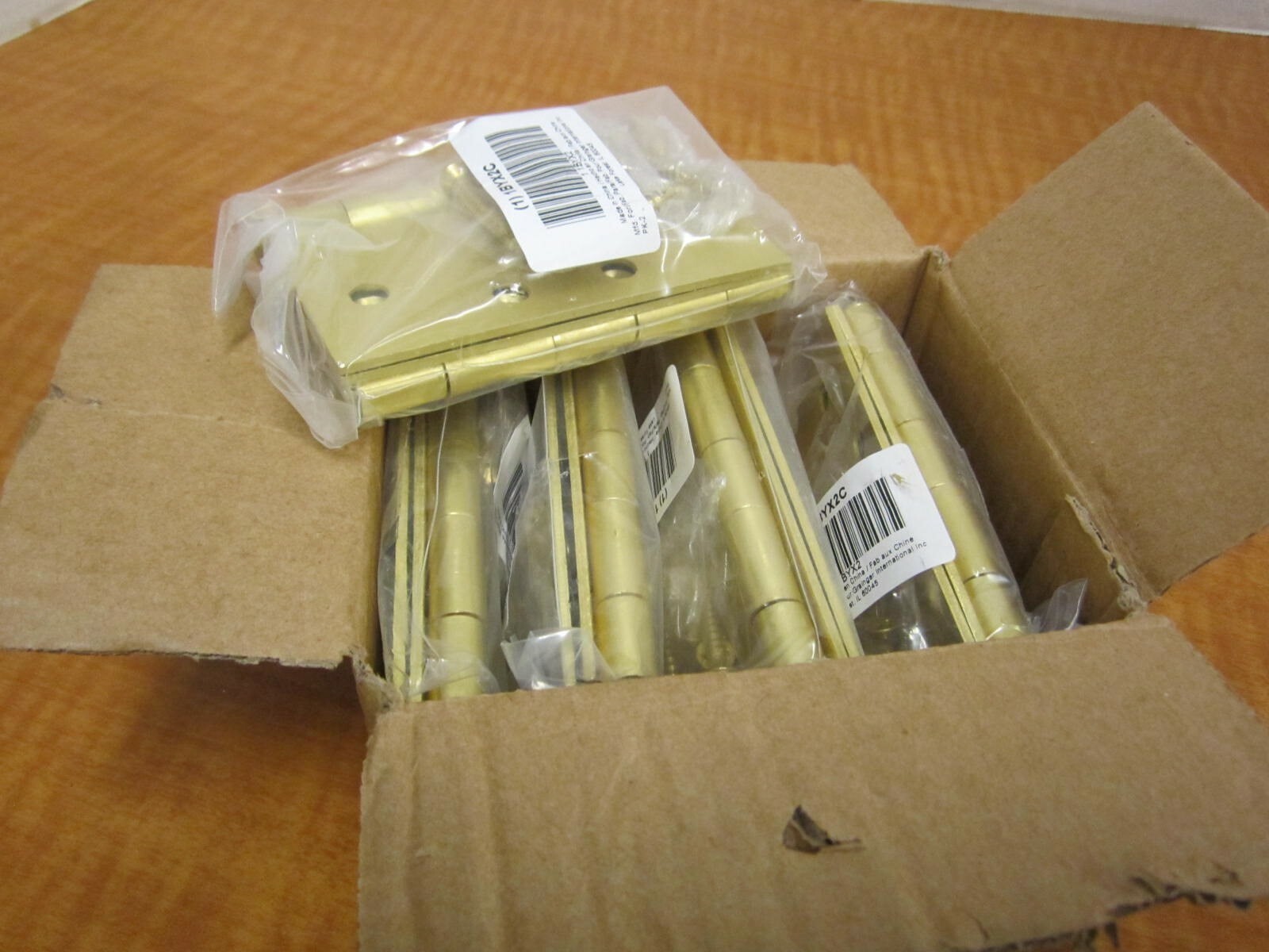 Full Mortise 4" Template Hinge Plain Dull Brass Steel Square (1BYX2) -Qty 10