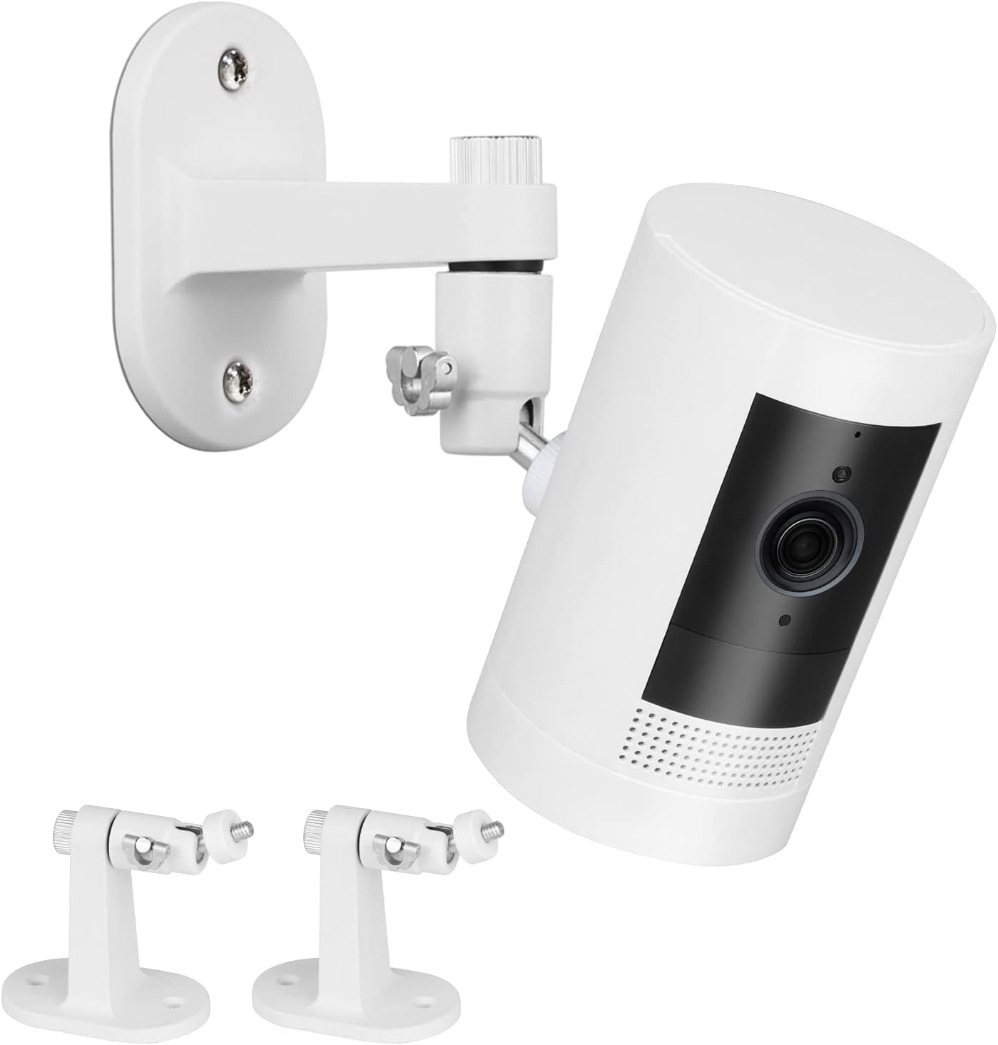 2Pack Adjustable Security Wall Mount Bracket for Ring Stick Up Cam & White