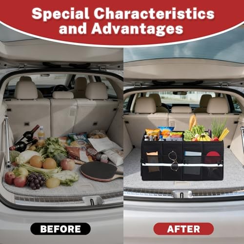 Car Trunk Organizer, A Foldable Car Trunk Storage Organizer Designed For All