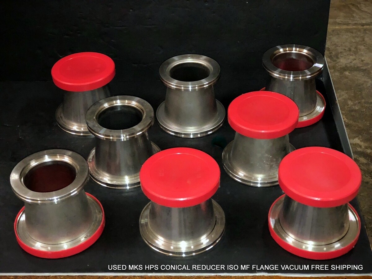 USED MKS HPS CONICAL REDUCER ISO MF FLANGE VACUUM FREE SHIPPING