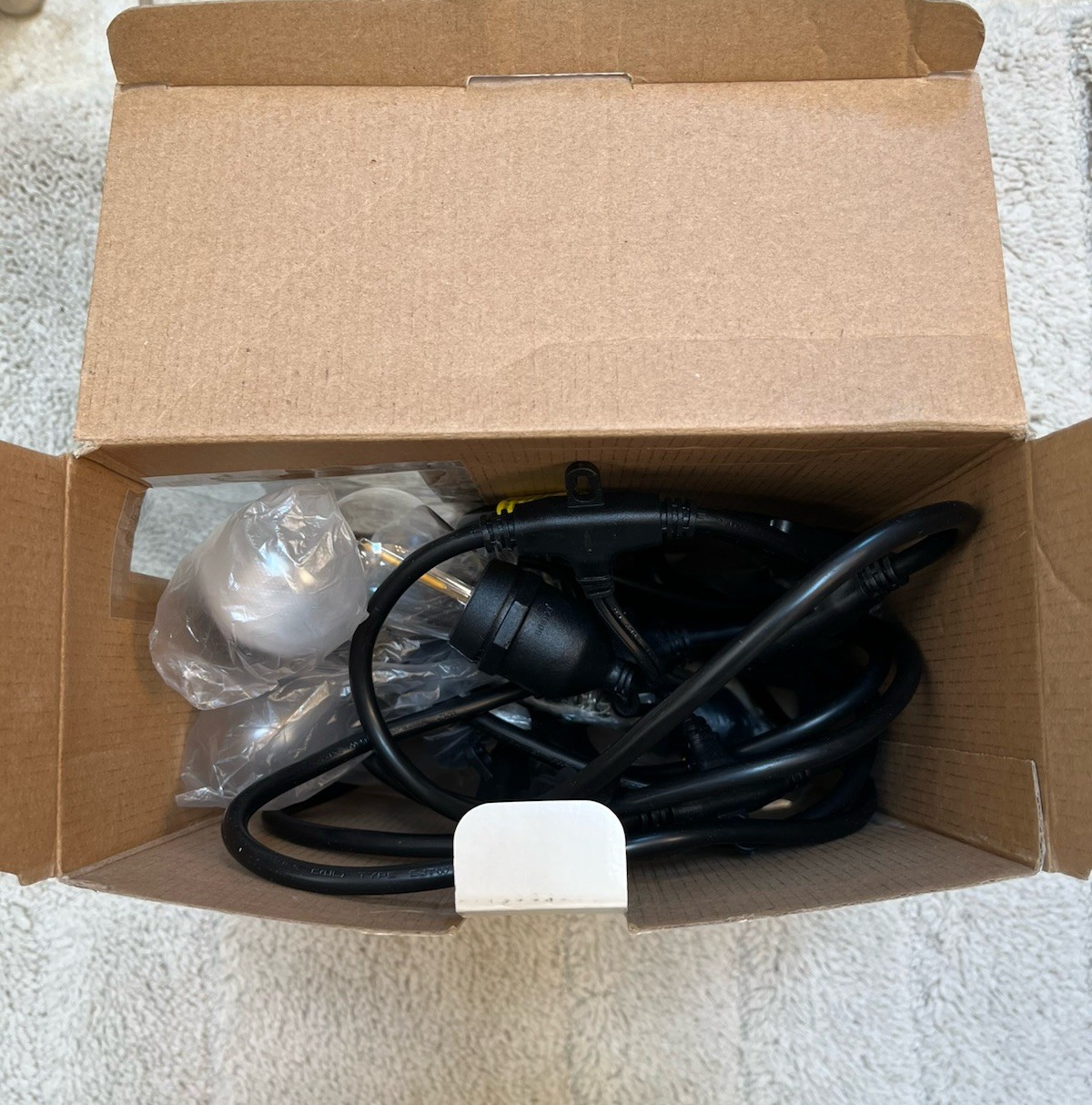 Threshold 10ct LED Drop Indoor Outdoor Café String Lights Clear Bulbs Black Wire