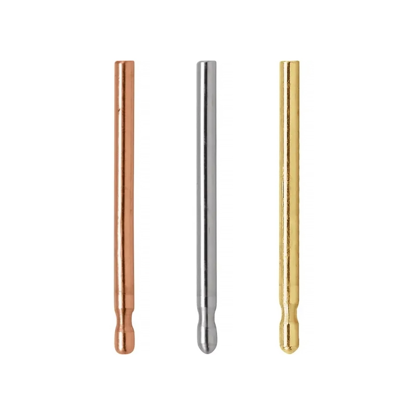 10K 14K Gold & Silver Friction Earring Post .026x.37" Extra Light 2 pcs