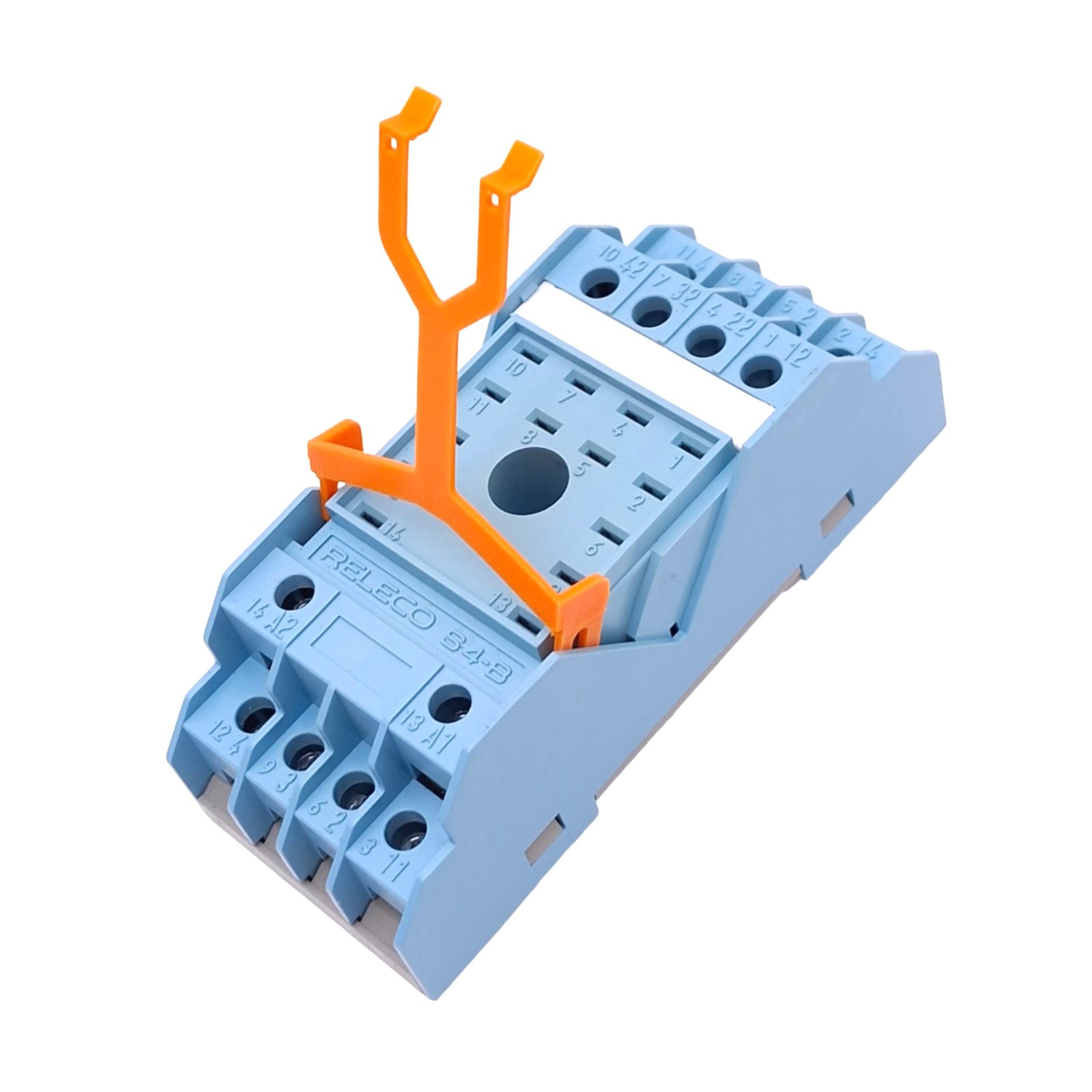 Releco S4-B Relay Socket, 14-Pin, 380VAC 10A Max, DIN Rail Mount
