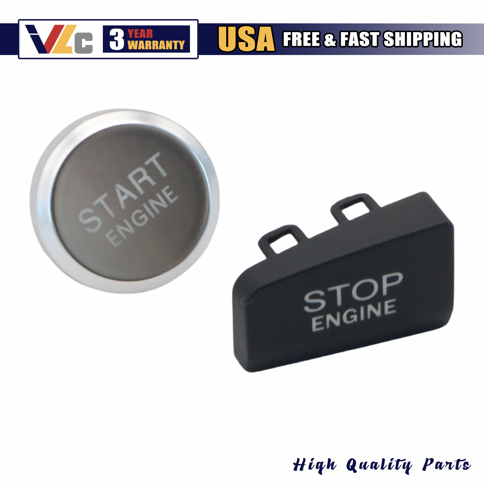 Engine Ignition Start-Stop Switch Button Cap Repair Kit For Audi Q7 2010-2015 US