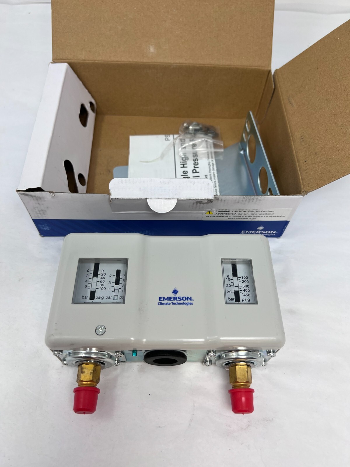 NEW Emerson  Dual Adjustable Pressure Control Cut Out Auto Reset  PS2-Y7A