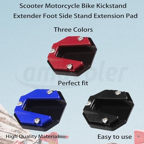 Universal Scooter Motorcycle Bike Kickstand Extender Foot Side Stand Black
